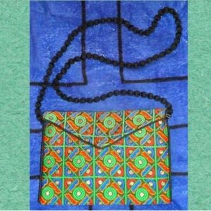 Unbranded Small Multicolor Embroidered Fabric Shoulder/Crossbody Purse